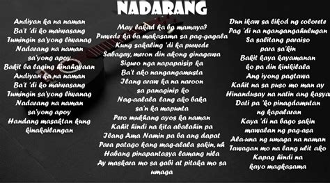 madarang lyrics|NADARANG (Tagalog).